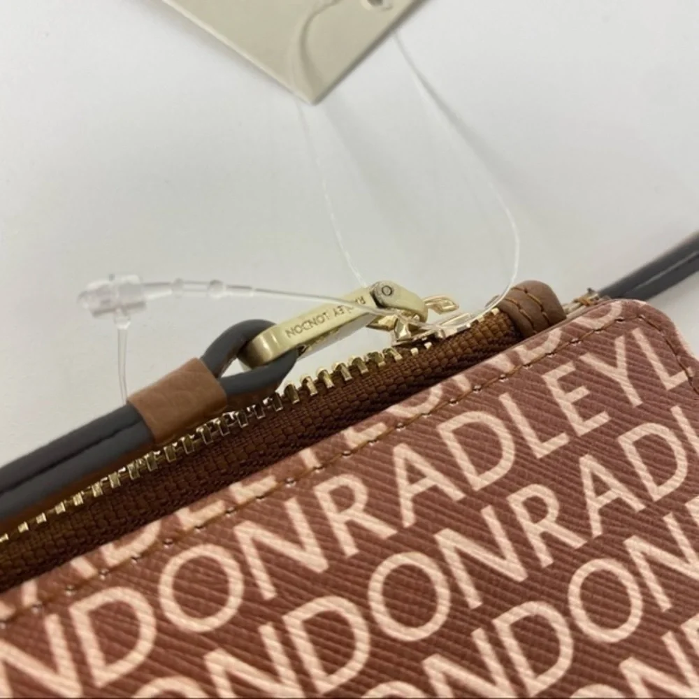 Radley London Bifold Leather Wallet Signature Lettering Print in Brown